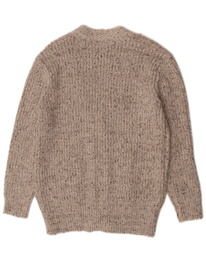 Marks & Spencer Γυναικείο πουλόβερ ζακέτα UK 14 Medium Beige Flecked
