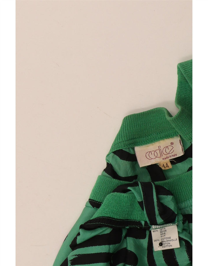 Codice Γυναικεία Μπλούζα Oversized Top IT 44 Μεσαίο πράσινο γεωμετρικό μετάξι