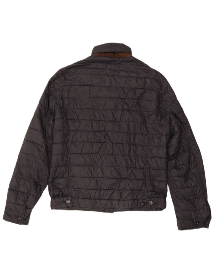 MASSIMO DUTTI Ανδρικό μπουφάν με επένδυση UK 40 μεγάλο μαύρο πολυεστέρα