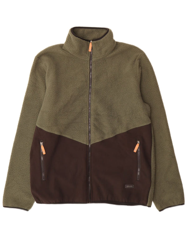 Brugi Ανδρικό Fleece Jacket UK 42 XL Green Colourblock Polyester