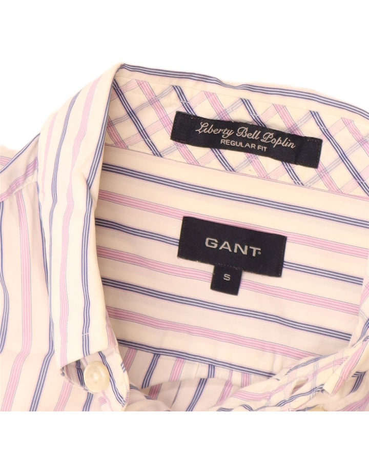 Ανδρικό πουκάμισο GANT Regular Fit Μικρό λευκό ριγέ βαμβακερό