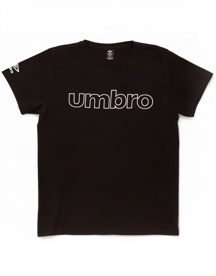 Umbro Mens Graphic T-Shirt Top Large Black Cotton