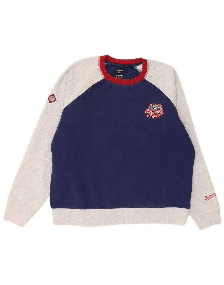 Γυναικεία φούτερ Superdry Jumper UK 12 Medium Navy Blue Colourblock