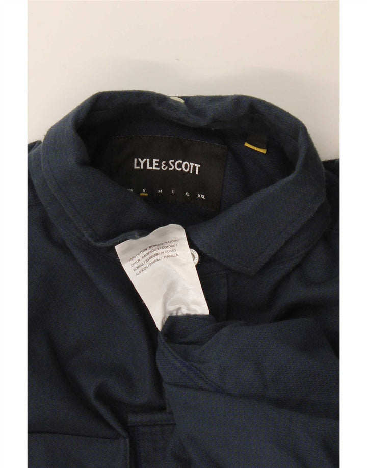Ανδρικό πουκάμισο Lyle & Scott Μικρό Βαμβακερό Navy Blue