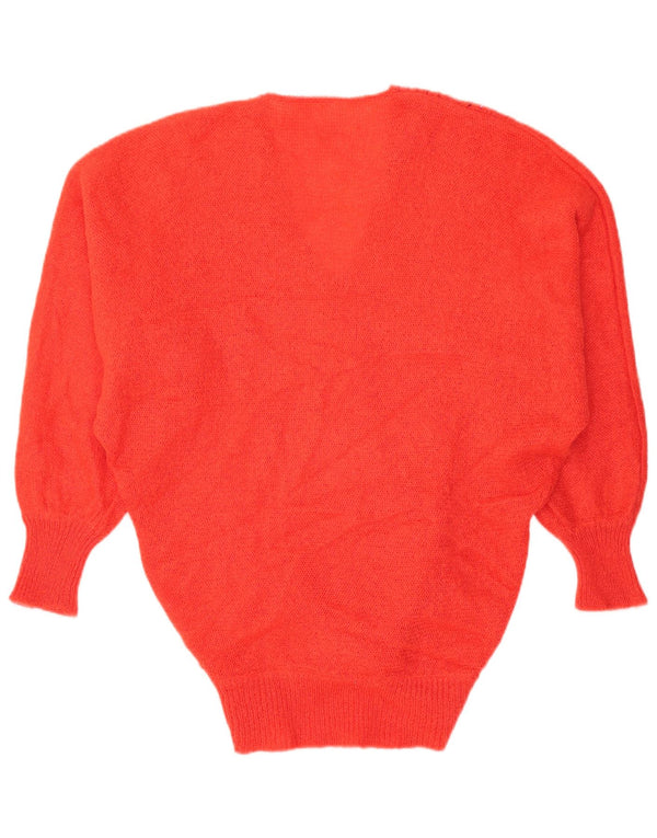 Vintage γυναικείο πουλόβερ με λαιμόκοψη UK 18 XL Κόκκινο