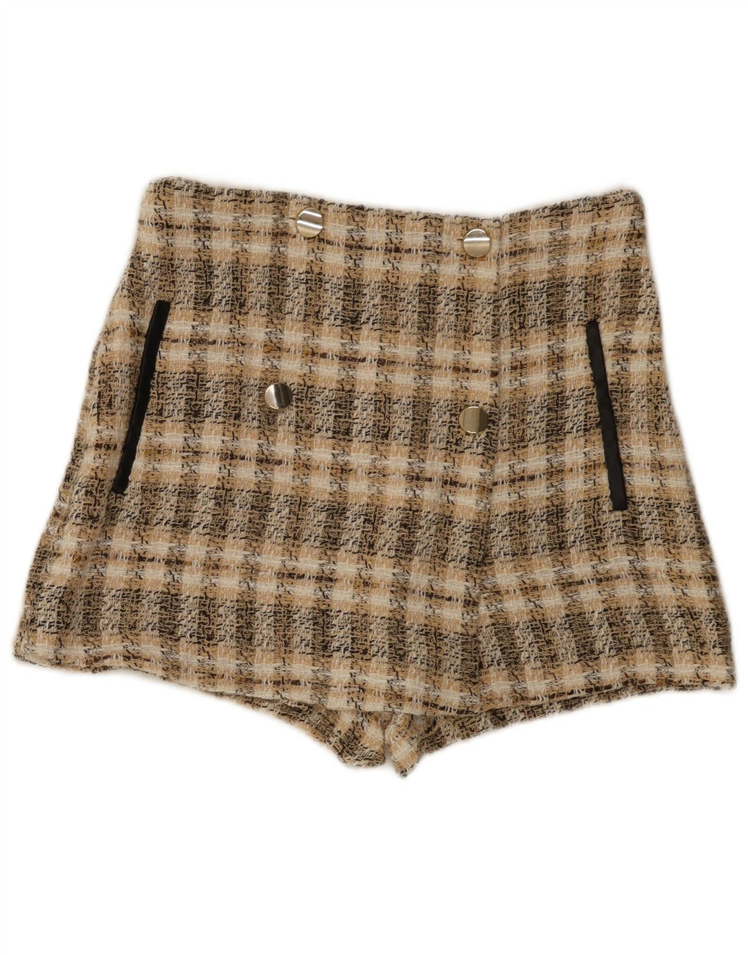 Zara Γυναικείο σορτς Casual Medium W28 Καφέ από πολυεστέρα