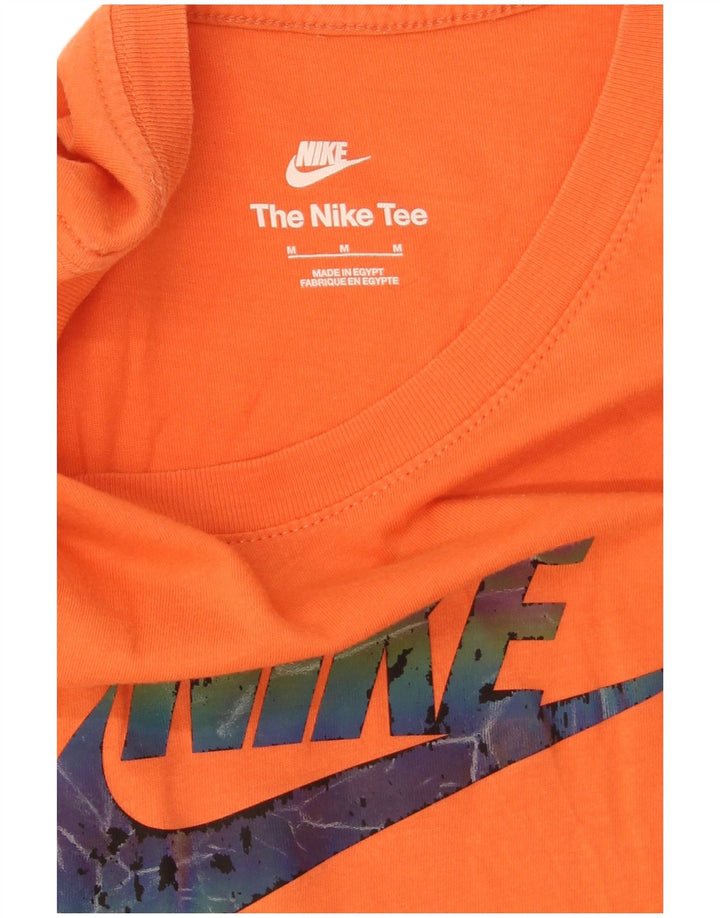 Ανδρικό γραφικό μπλουζάκι Nike, μεσαίο πορτοκαλί βαμβακερό
