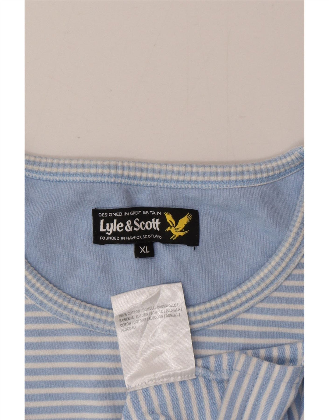 Lyle & Scott ανδρικό μπλουζάκι μακρυμάνικο XL μπλε ρίγα
