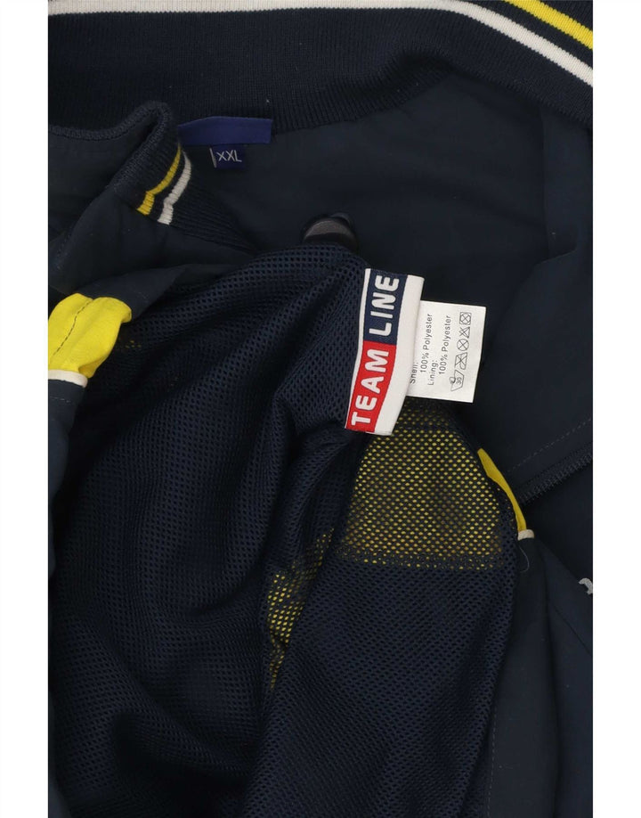 Ανδρική φόρμα γυμναστικής γραφικής Asics Top Jacket 2XL Navy Blue Colorblock Polyester