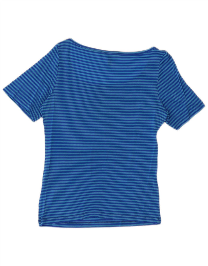 Roccobarocco Γυναικείο T-Shirt Top US 8 μεσαίου μπλε ριγέ Acetate
