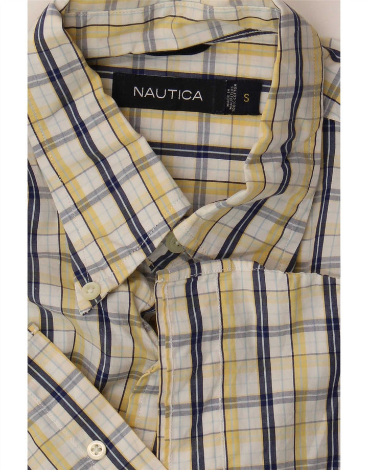 Ανδρικό κοντομάνικο πουκάμισο Nautica, Κίτρινο, βαμβακερό