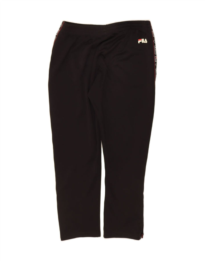 FILA Mens Graphic Tracksuit Trousers Large  Black Polyester Vintage Fila and Second-Hand Fila from Messina Hembry 