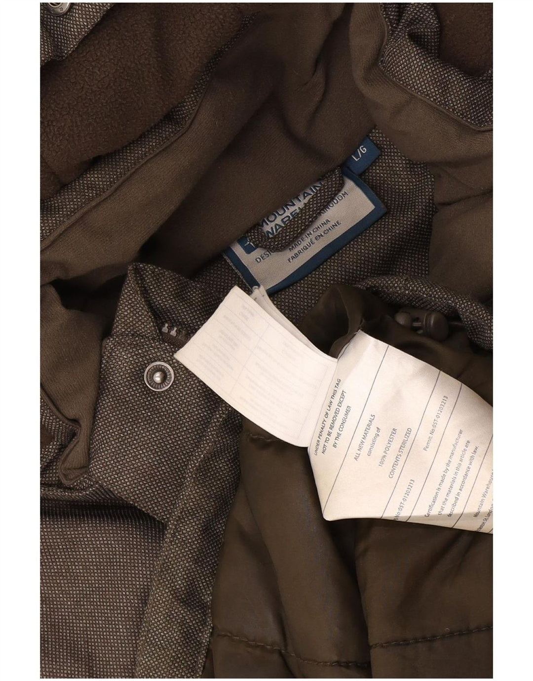 Mountain Warehouse Ανδρικό μπουφάν Parka με κουκούλα UK 40 Large Khaki Polyester