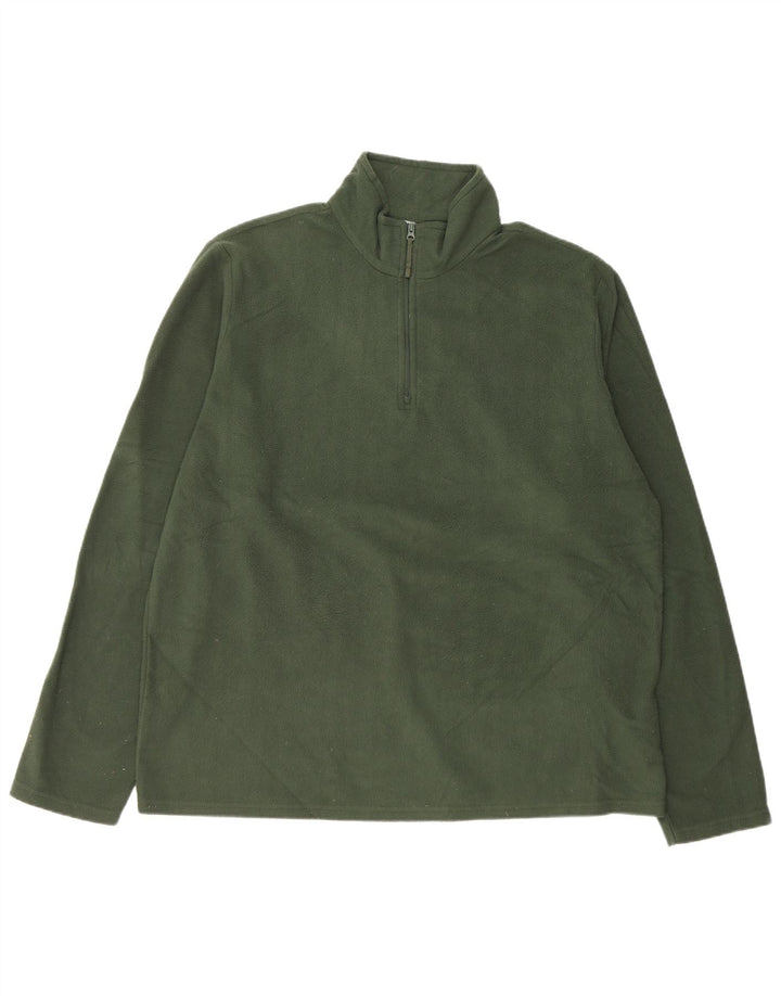 Mountain Warehouse Ανδρικό φερμουάρ Fleece Jumper XL Green Polyester