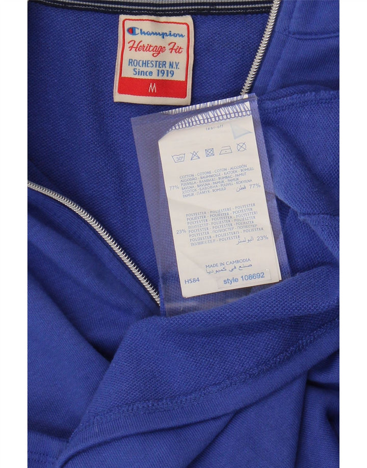 CHAMPION Womens Tracksuit Top Jacket UK 12 Medium Blue Cotton Vintage Champion and Second-Hand Champion from Messina Hembry 