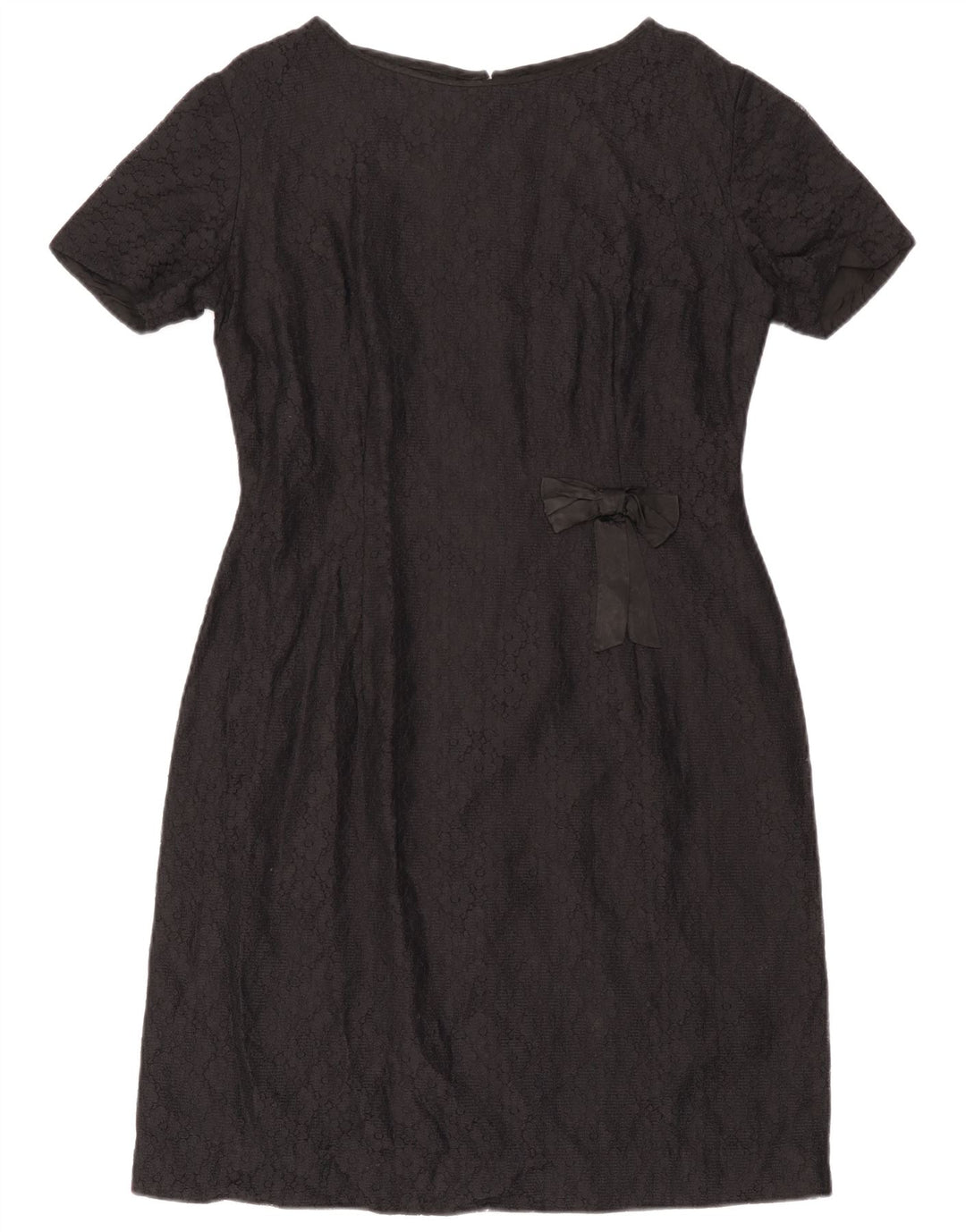 Vintage Γυναικείο Δαντελένιο Φόρεμα IT 44 Medium Black Floral