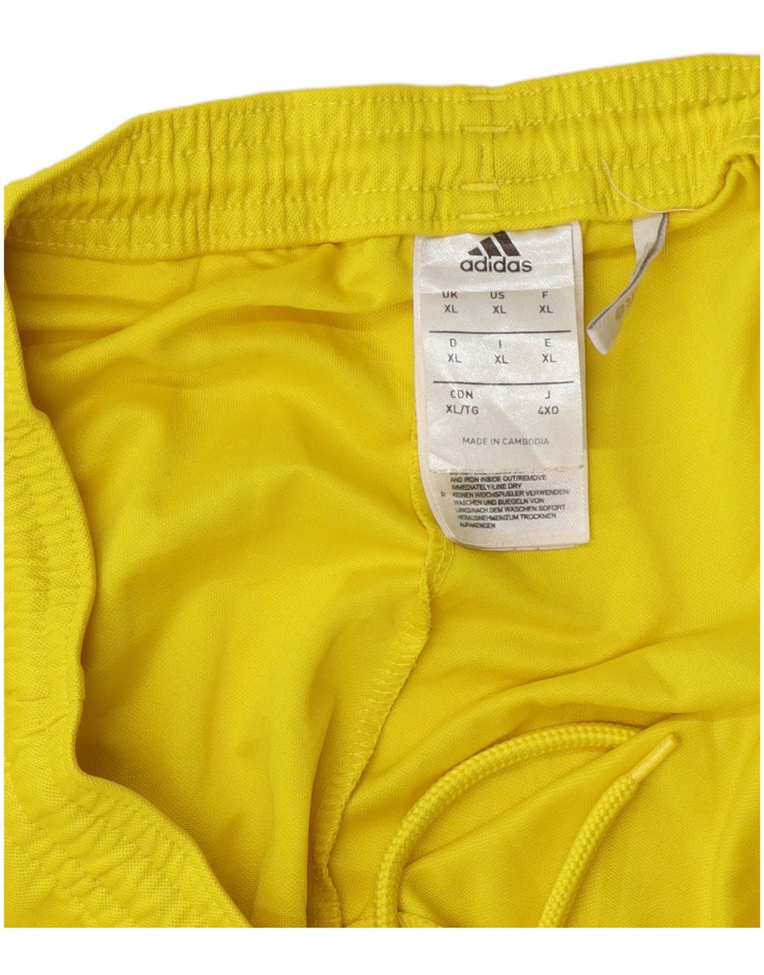 Ανδρικό αθλητικό σορτς Adidas Climalite XL κίτρινο πολυεστέρα