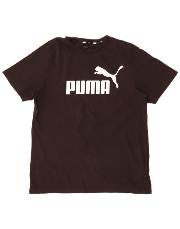 Ανδρικό γραφικό μπλουζάκι Puma, μεσαίο μαύρο βαμβακερό
