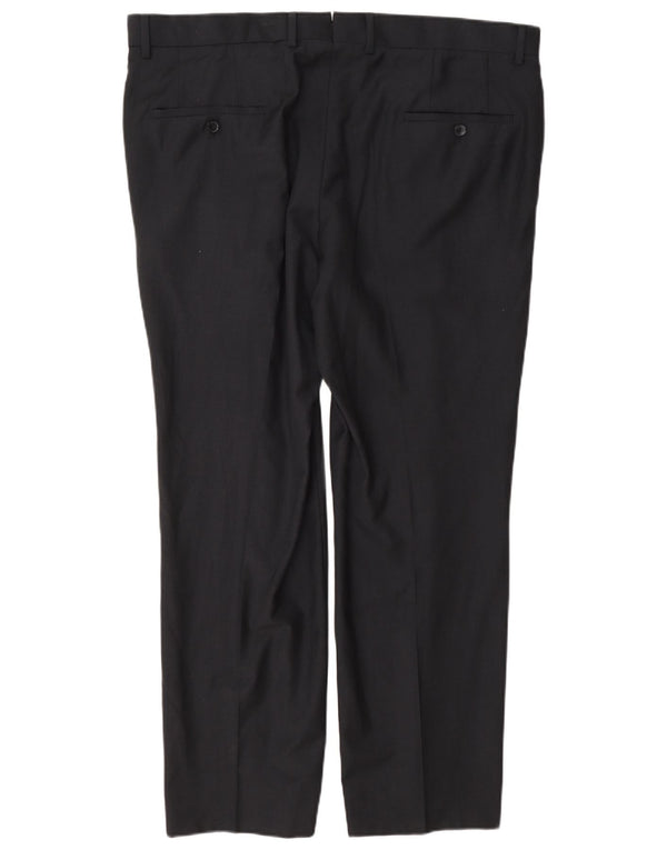 Ανδρικό ίσιο παντελόνι Hugo Boss IT 56 3XL W40 L30 Navy Blue Wool