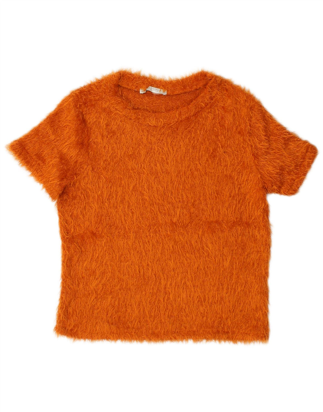 Zara Γυναικείο T-Shirt Top UK 10 Small πορτοκαλί πολυεστέρας