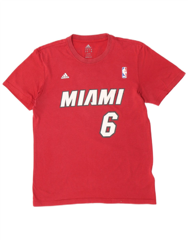 Ανδρικό γραφικό μπλουζάκι Adidas Miami Top Medium Burgundy Polyester