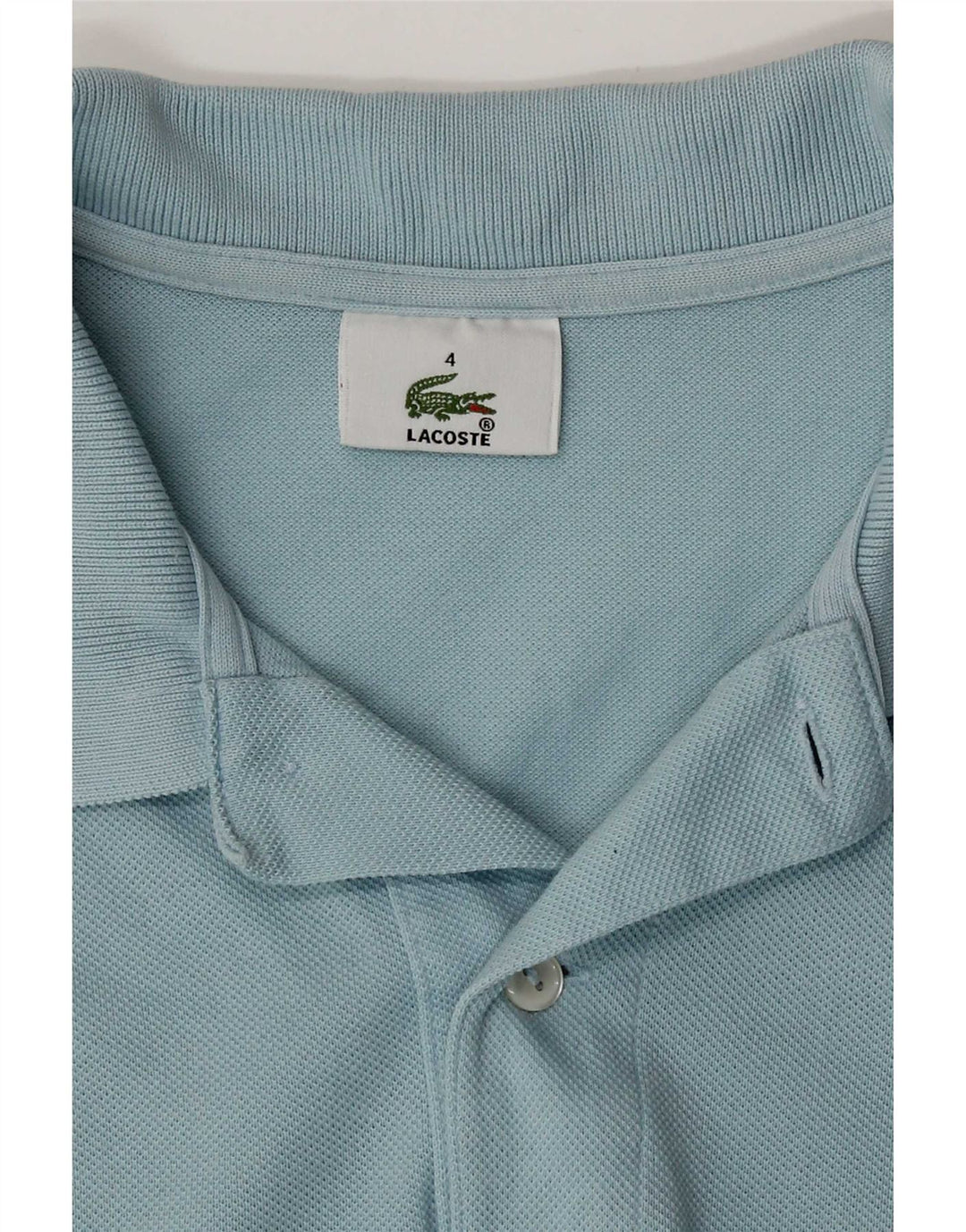 Ανδρικό πουκάμισο πόλο Lacoste, νούμερο 4, μεσαίο μπλε βαμβακερό