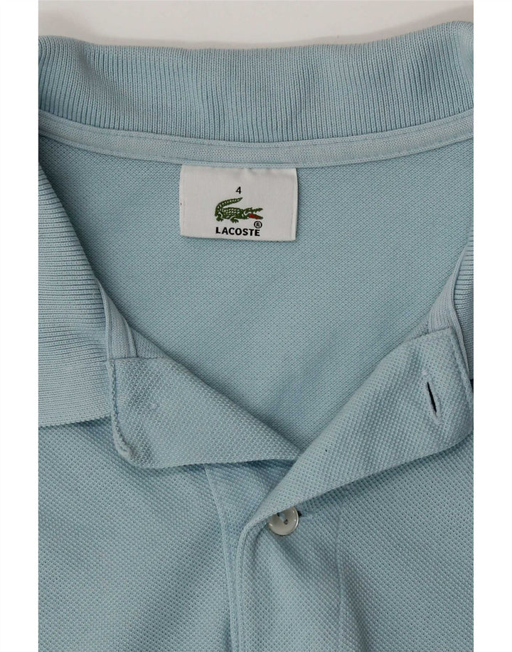 Ανδρικό πουκάμισο πόλο Lacoste, νούμερο 4, μεσαίο μπλε βαμβακερό