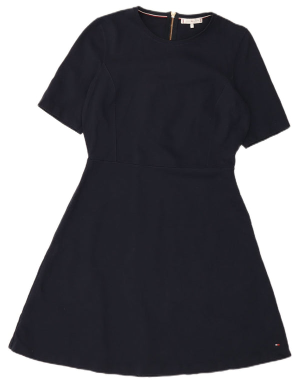 TOMMY HILFIGER Γυναικείο φόρεμα A-Line UK 12 Medium Navy Blue Viscose