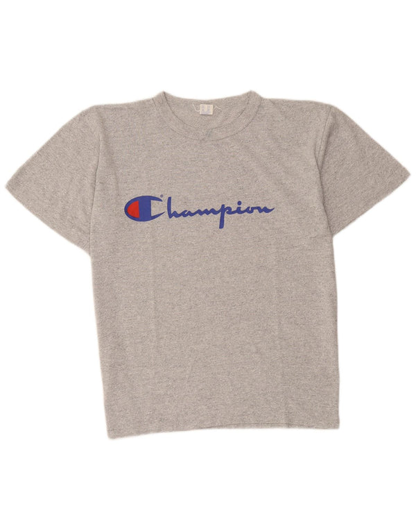 Ανδρικό γραφικό μπλουζάκι Champion Top Large γκρι βαμβακερό