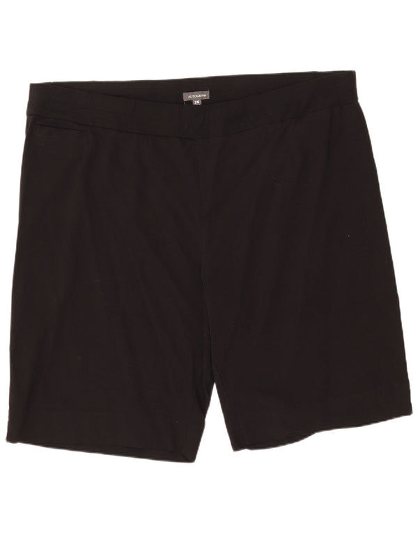 Marks & Spencer Γυναικείο αυτόγραφο casual σορτς UK 26 5XL W46 μαύρη βισκόζη