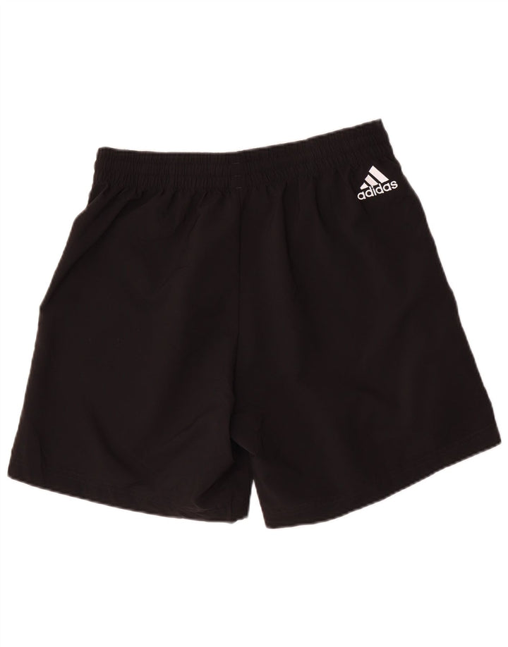Ανδρικό γραφικό αθλητικό σορτς Adidas από μεσαίο μαύρο πολυεστέρα