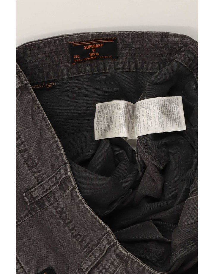 Ανδρικό σορτς Cargo Superdry W30 μεσαίο γκρι βαμβακερό