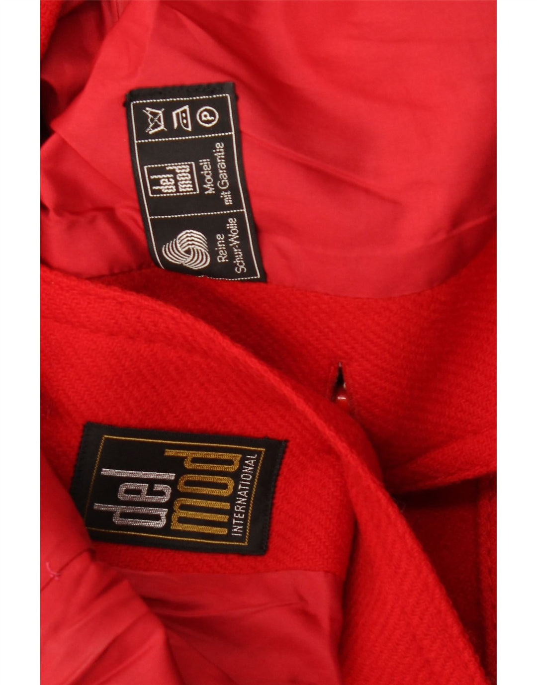 DEL MOD Γυναικείο Πανωφόρι UK 12 Μαλλί μεσαίο κόκκινο