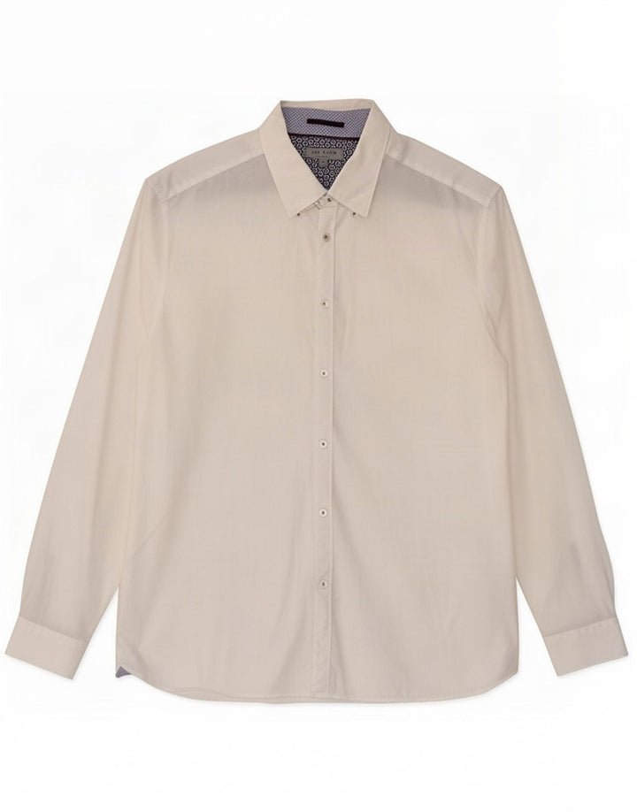 Ανδρικό πουκάμισο Ted Baker Νούμερο 6 2XL Λευκό βαμβακερό