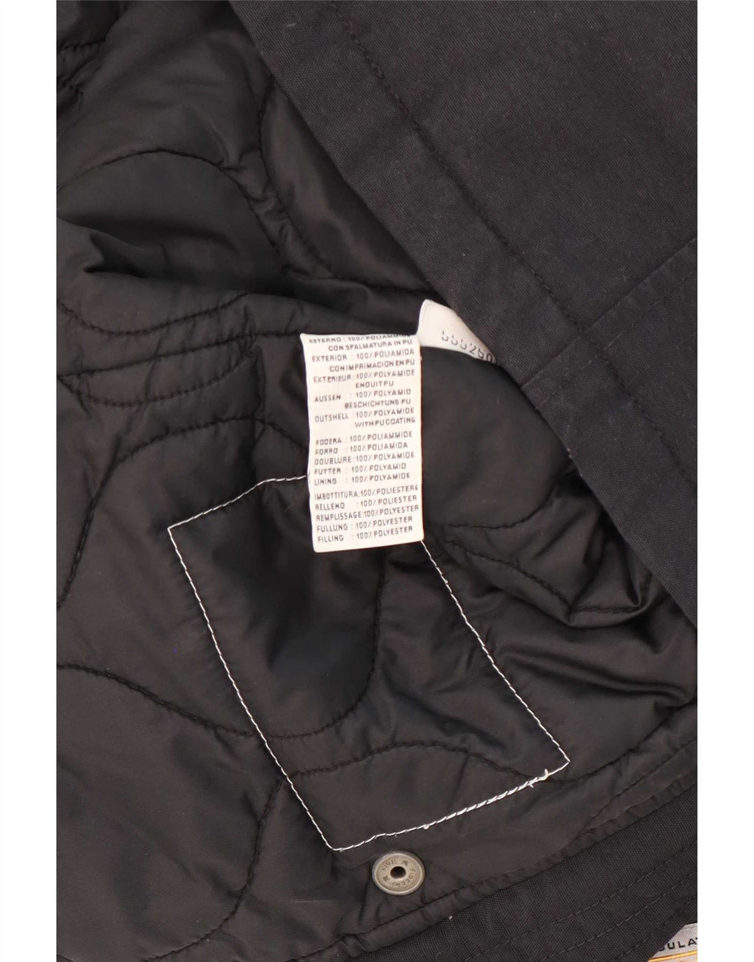 Vintage γυναικείο μπουφάν Parka με κουκούλα UK 14 Medium Black Polyamide