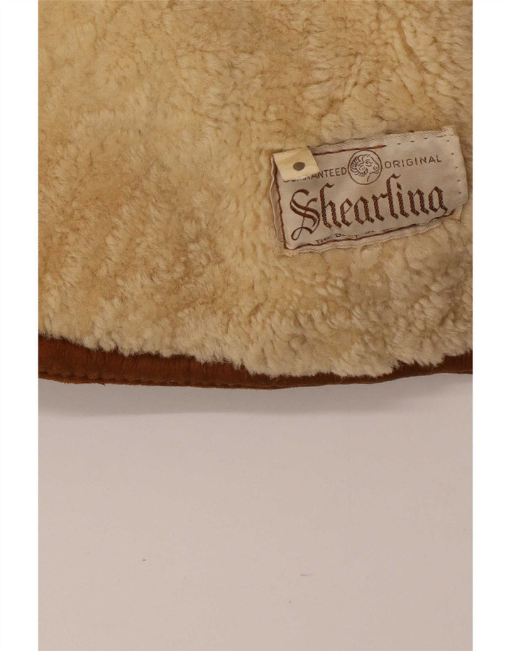 Vintage Ανδρικό Shearling Jacket UK 42 XL Brown Shearling