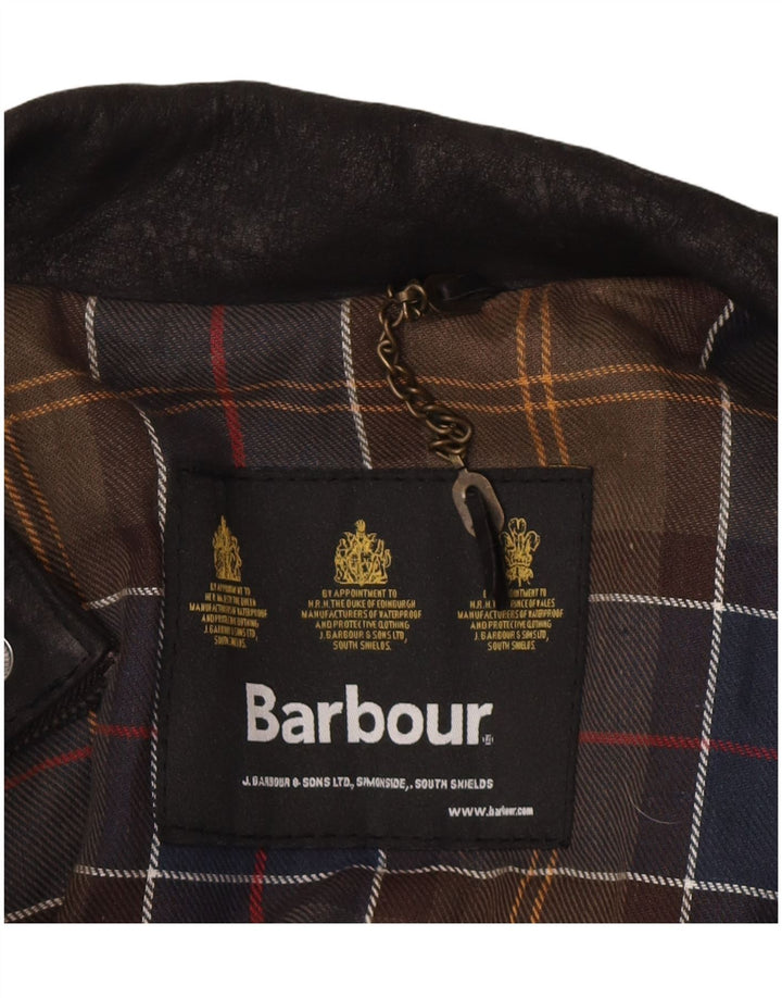 Ανδρικό δερμάτινο μπουφάν Barbour Military UK 36 Small Black Leather