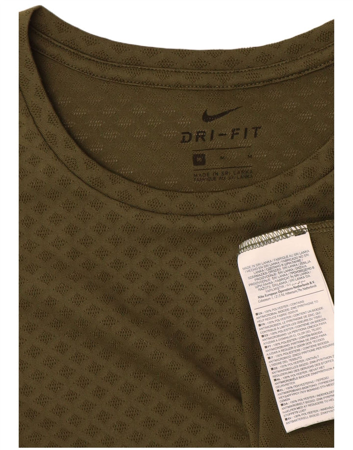 Ανδρικό T-Shirt Nike Dri Fit Top Medium Khaki Geometric Polyester