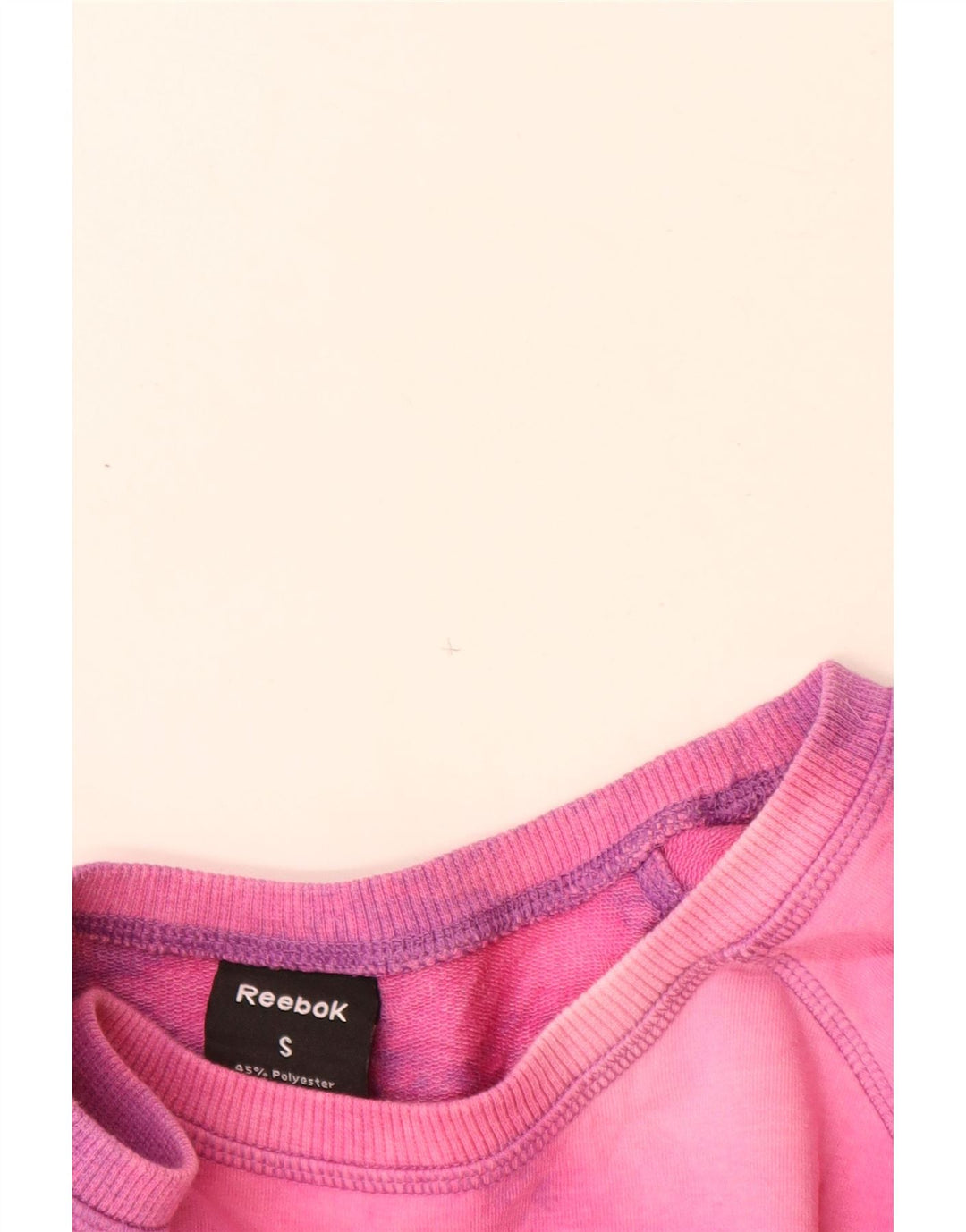 Γυναικείο γραφικό φούτερ Reebok Jumper UK 10 Small Pink Tie Dye Polyester