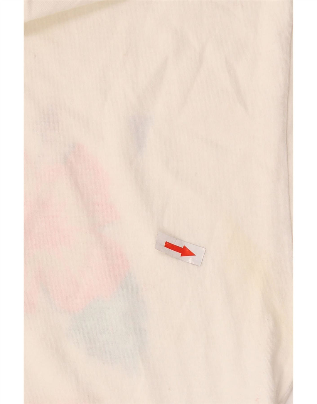 Vintage Ανδρικό γραφικό T-Shirt Top Medium White Floral