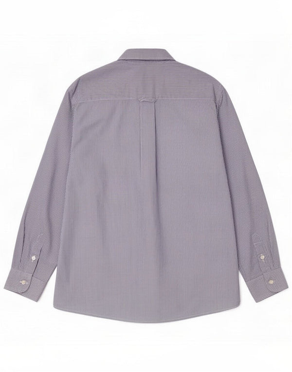 Fred Perry Boys Shirt 9-10 Years Blue Pinstripe Cotton