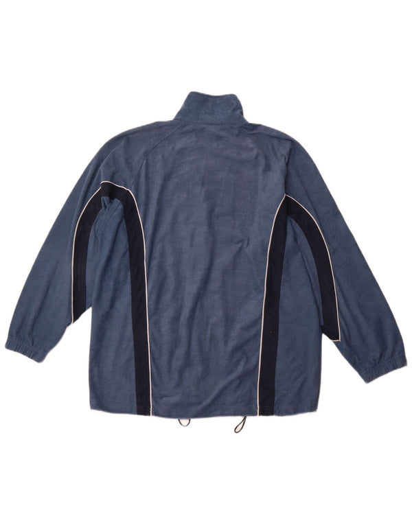 Ανδρική βελούδινη αθλητική φόρμα ASICS Top Jacket XL Navy Blue Colourblock