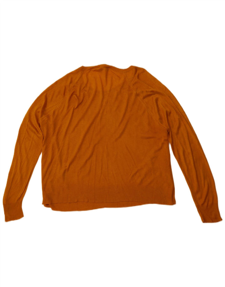 ZARA Γυναικείο πουλόβερ με λαιμόκαυστο UK 18 XL Orange Synthetic