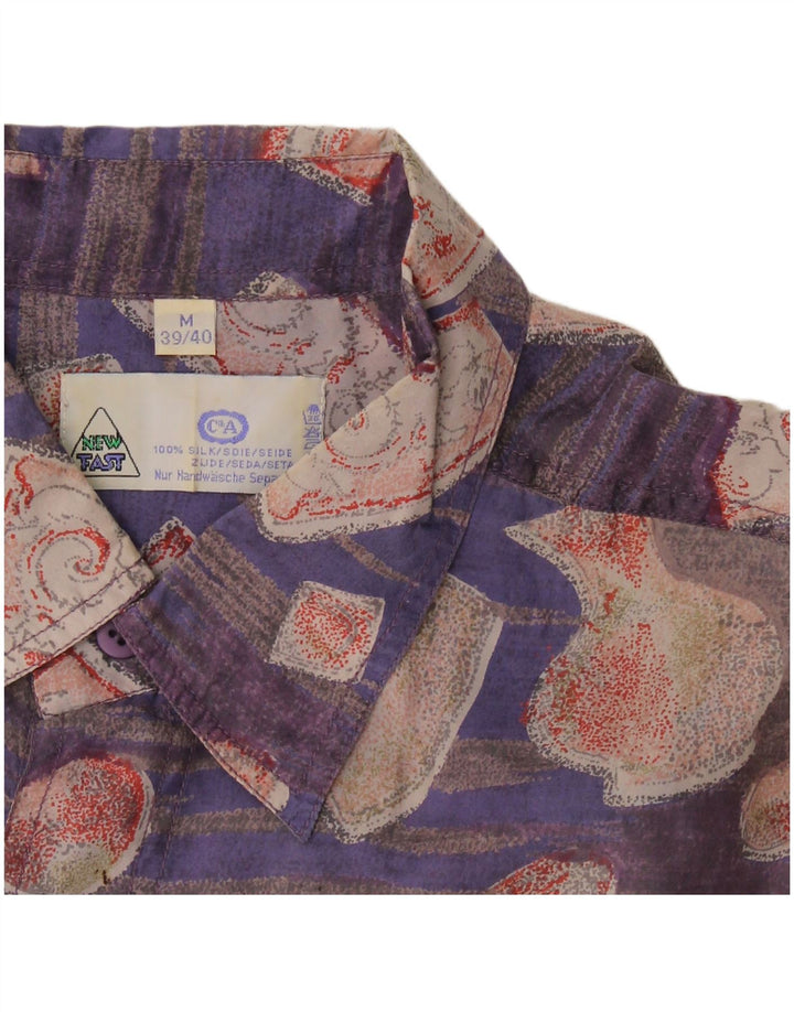 Νέο ανδρικό κοντομάνικο μπλουζάκι Fast 39/40 Medium Purple Patchwork Silk