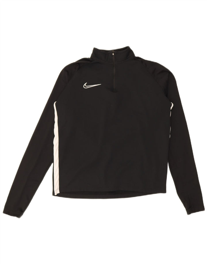 Ανδρική φόρμα Nike Dri Fit με φερμουάρ πουλόβερ στο επάνω μέρος, μεσαίο μαύρο χρώμα