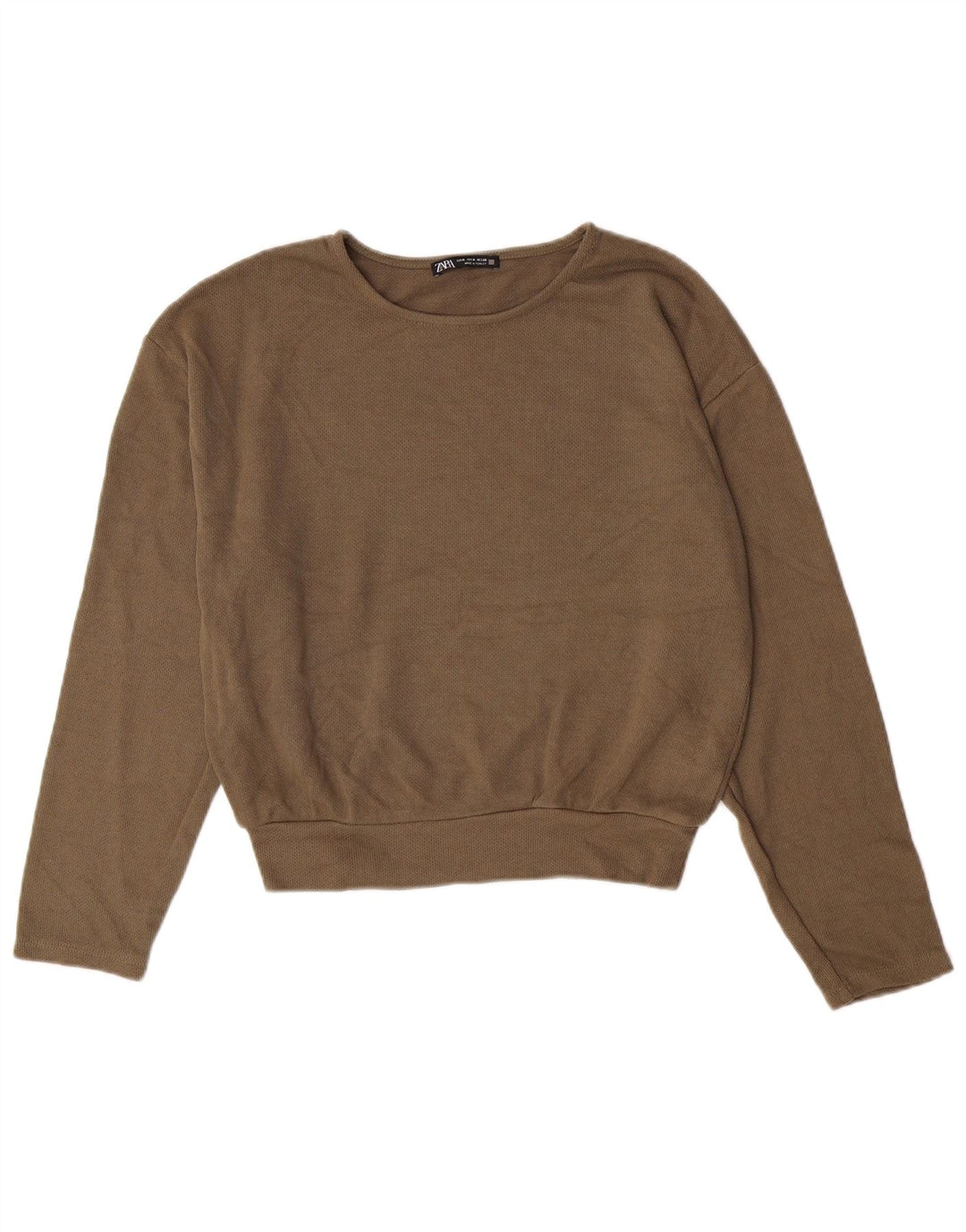 Γυναικεία φούτερ ZARA Jumper UK 12 μεσαία καφέ βισκόζη