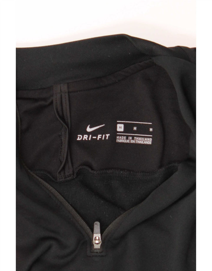 Ανδρική φόρμα Nike Dri Fit με φερμουάρ πουλόβερ στο επάνω μέρος, μεσαίο μαύρο χρώμα