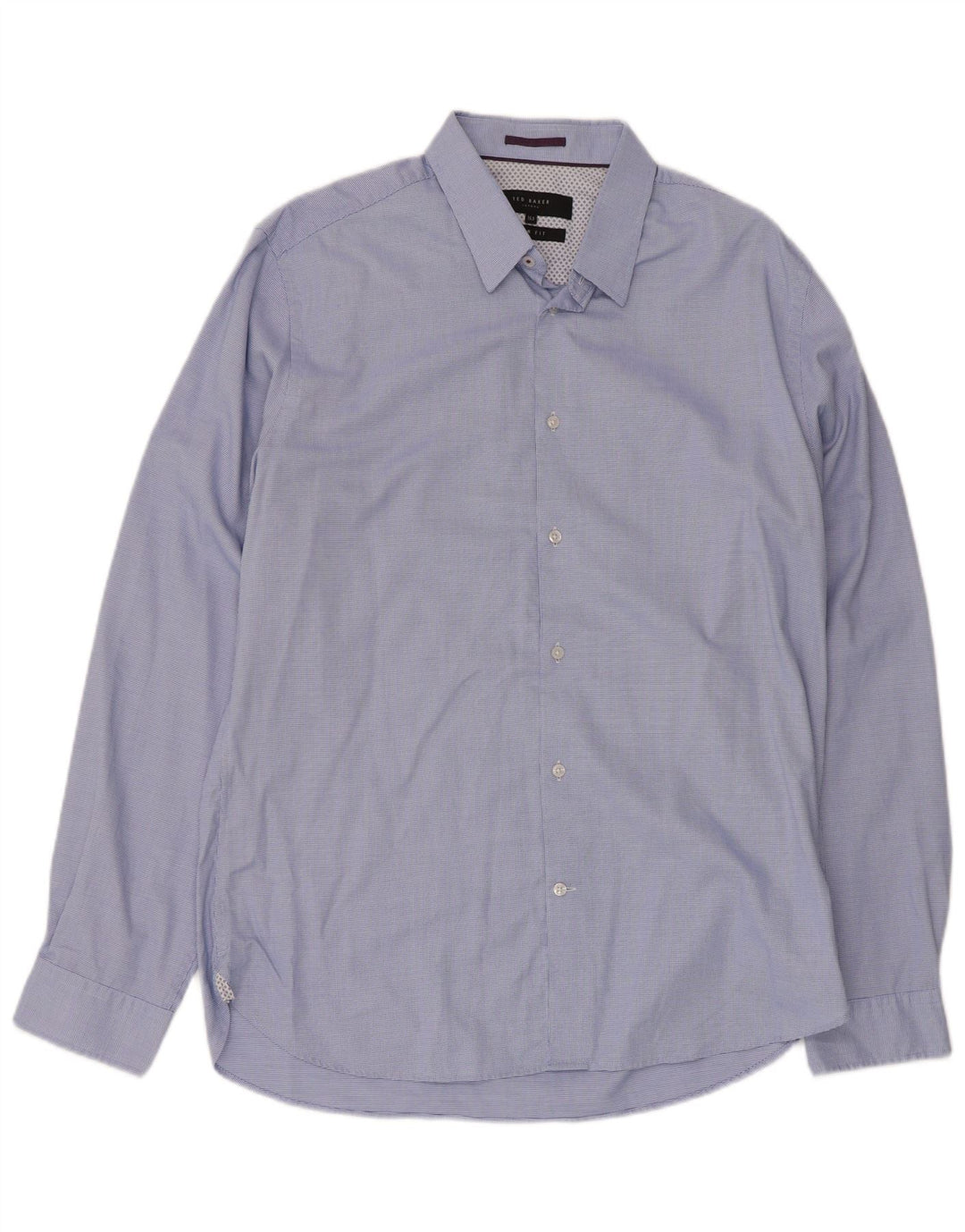 Ted Baker Ανδρικό πουκάμισο Slim Fit Μέγεθος 16 1/2 Large Blue Check Cotton