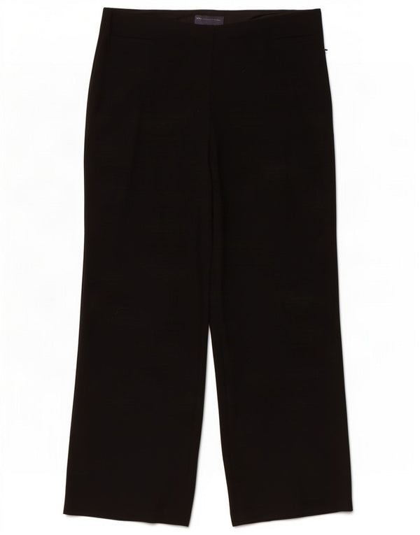 Marks & Spencer Γυναικείο ίσιο casual παντελόνι UK 16 μεγάλο W34 L30 μαύρο