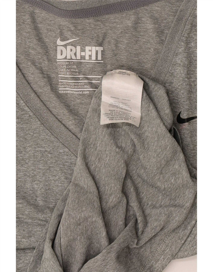 Γυναικείο T-Shirt Nike τοπ UK 10 Small Grey Flecked Polyester